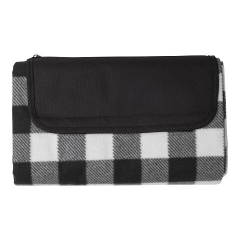 Manta polar plegable de RPET Vesper negro | sin montaje de publicidad | no disponible | no disponible