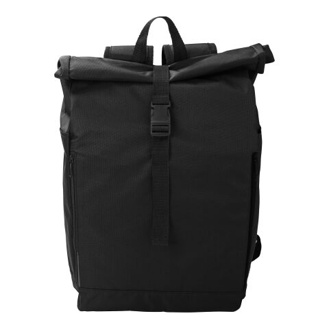 Mochila enrollable de RPET Evie negro | sin montaje de publicidad | no disponible | no disponible