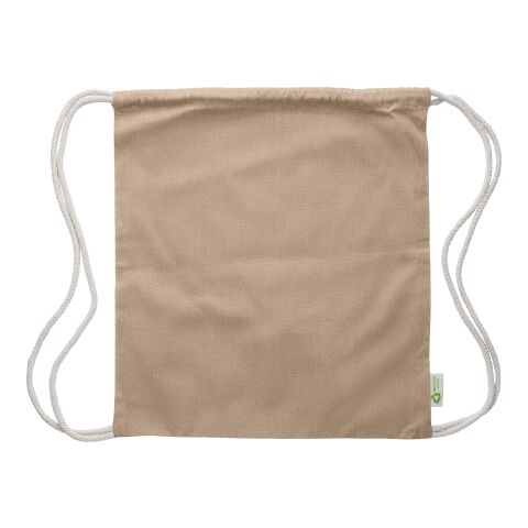 Mochila de algodón reciclado con cordones Joy beige | sin montaje de publicidad | no disponible | no disponible