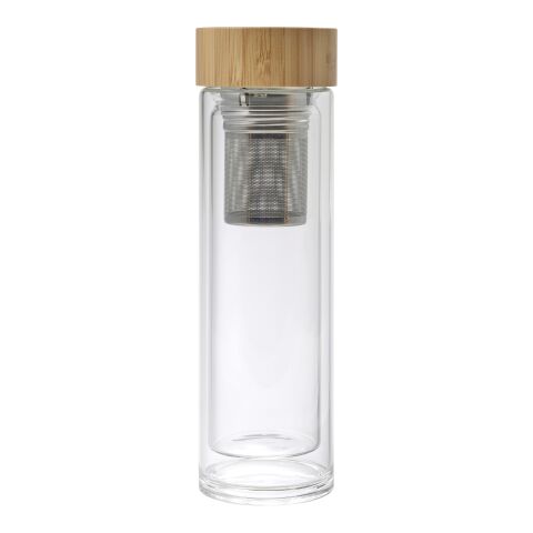 Termo de doble capa de cristal y bambú (420 ml)