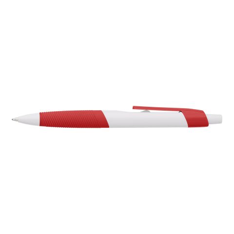 Bolígrafo de plástico con grip rojo | sin montaje de publicidad | no disponible | no disponible