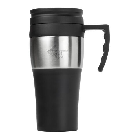 Vaso isotérmico, 500ml negro/plata | sin montaje de publicidad | no disponible | no disponible