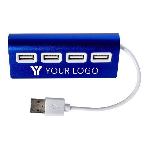 Hub USB de aluminio con cuatro puertos 2.0 negro | sin montaje de publicidad | no disponible | no disponible