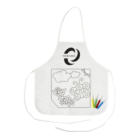 Delantal para colorear blanco | sin montaje de publicidad | no disponible | no disponible