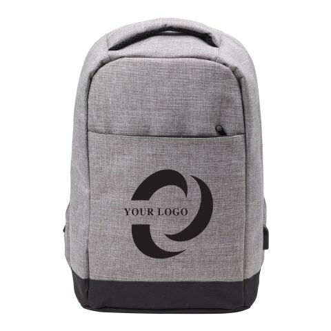 Mochila antirrobo de poliéster gris claro | sin montaje de publicidad | no disponible | no disponible