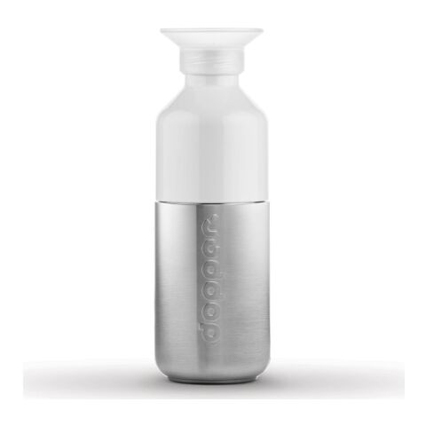 Dopper Steel 350 ML plata/blanco | Impresión Digital | Parte frontal | 30 mm x 40 mm