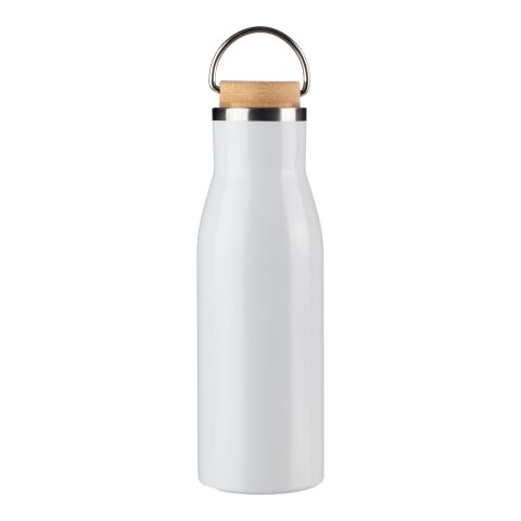 Botella de acero inox. reciclado Aline blanco | sin montaje de publicidad | no disponible | no disponible