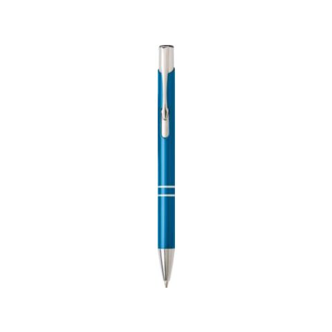 Bolígrafo de aluminio con recubrimiento UV. Tinta azul azul claro | sin montaje de publicidad | no disponible | no disponible