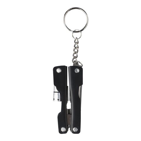 Llavero con multiherramientas de acero inox. Clifton negro | sin montaje de publicidad | no disponible | no disponible