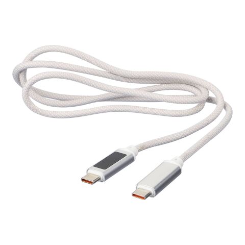 Cable de carga 65W de nailon Claudia blanco | sin montaje de publicidad | no disponible | no disponible
