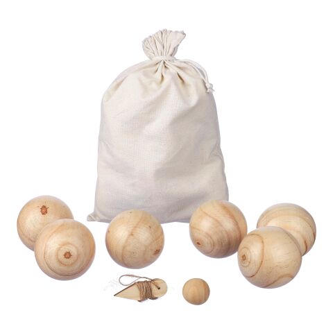 Juego de petanca con pelotas de madera Quillian