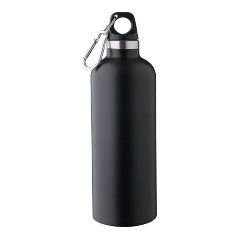 Bidón termo de acero inox. reciclado Lysandra negro | sin montaje de publicidad | no disponible | no disponible
