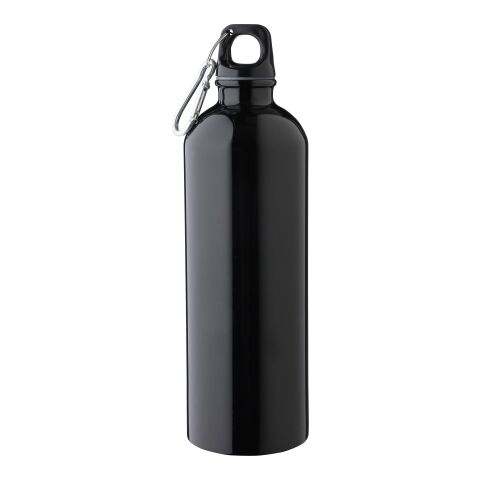 Bidón de acero inox. reciclado Emeric negro | sin montaje de publicidad | no disponible | no disponible
