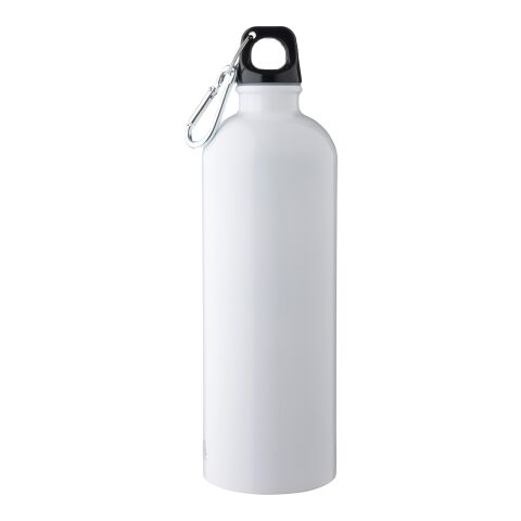 Bidón de acero inox. reciclado Emeric blanco | sin montaje de publicidad | no disponible | no disponible