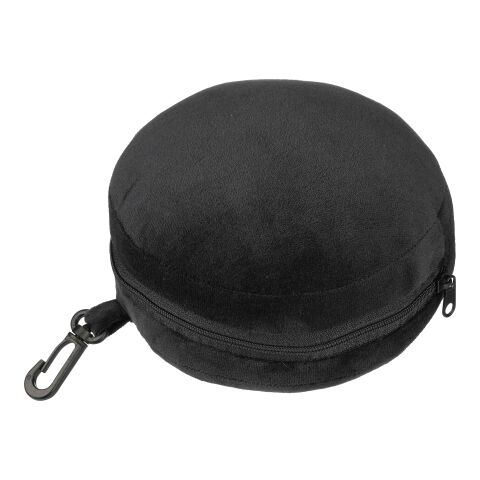 Almohada y antifaz de viaje, de poliéster Leontine negro | sin montaje de publicidad | no disponible | no disponible
