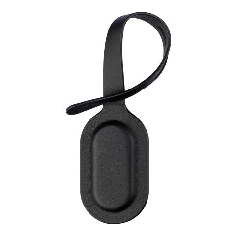 Etiqueta de equipaje de PU reciclado Kaia negro | sin montaje de publicidad | no disponible | no disponible