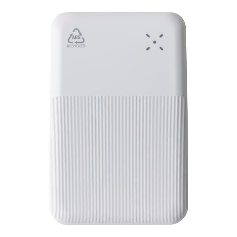 Power Bank de ABS reciclado Tavi blanco | sin montaje de publicidad
