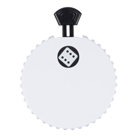 Abridor con dados de ABS reciclado Cian blanco/negro | sin montaje de publicidad