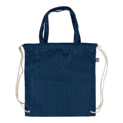 Bolsa y mochila de denim reciclado Dex azul | sin montaje de publicidad