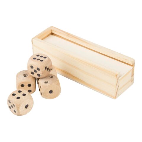 Juego de dados de madera de haya Celine