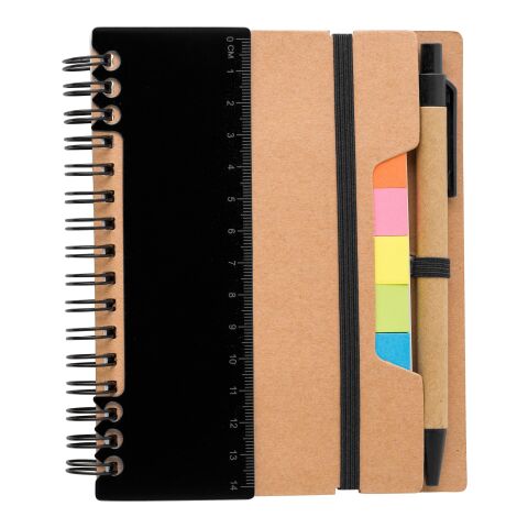 Libreta de papel reciclado Angela negro | sin montaje de publicidad | no disponible | no disponible