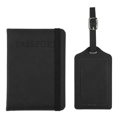 Porta pasaporte y etiqueta de equipaje de PU reciclado Zani