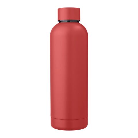 Botella termo de acero inox. reciclado Isaías rojo oscuro