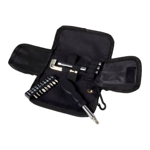 Set de 20 herramientas en bolsa de tela negro
