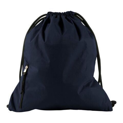 Mochila de seda pongee (190T) con cordones. azul