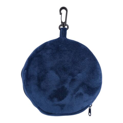 Almohada y antifaz de viaje, de poliéster Leontine azul
