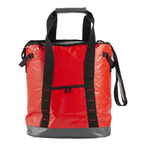 Bolsa nevera de lona impermeable. rojo | sin montaje de publicidad