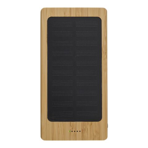 Power Bank solar de bambú marrón claro | sin montaje de publicidad | no disponible | no disponible
