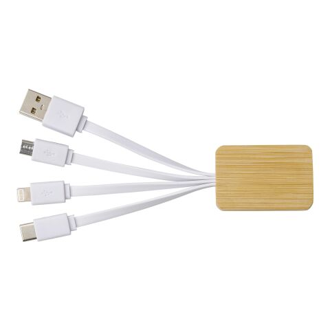 Cable de carga de bambú blanco | sin montaje de publicidad | no disponible | no disponible