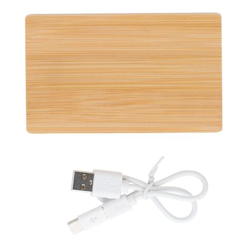 Power Bank de bambú marrón | sin montaje de publicidad | no disponible | no disponible