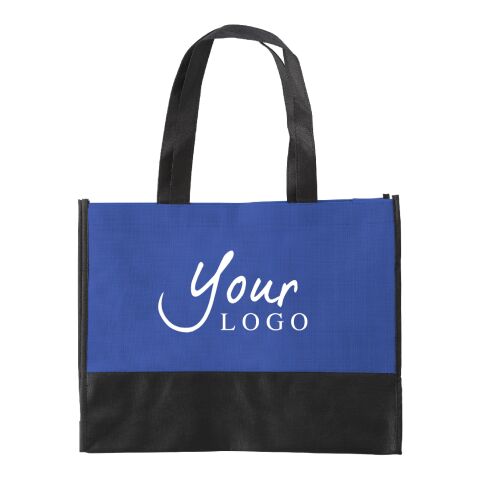 Bolsa de la compra bicolor en tejido sin tejer azul cobalto | sin montaje de publicidad | no disponible | no disponible
