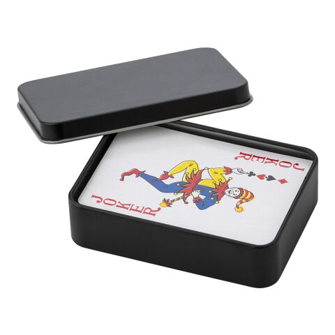 Lata de metal con naipes plata | sin montaje de publicidad | no disponible | no disponible