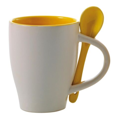 Taza de 260 ml de cerámica amarillo | sin montaje de publicidad | no disponible | no disponible