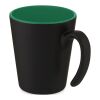 Taza de cerámica con asa de 360 ml "Oli" Estándar | Verde-Negro intenso | sin montaje de publicidad | no disponible | no disponible