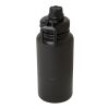 Bidón deportivocon aislamiento de acero inoxidable de 840 ml con certificación RCS "Dupeca" Negro intenso | no disponible