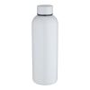 Botella de agua de 750&nbsp;ml de acero inoxidable reciclado con pared simple para sublimación y con certificado RCS "Spring" Estándar | Blanco | sin montaje de publicidad | no disponible | no disponible