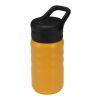 Botella deportiva Knox de 350 ml de acero inoxidable de doble pared reciclado RCS con pajita abatible Amarillo