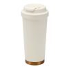 Vaso térmico Hampton de 480 ml, de acero inoxidable reciclado RCS, con doble pared y aislamiento al vacío Crema