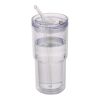 Vaso de plástico de doble pared Archer de 480 ml blanco