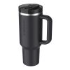 Vaso Stanley Quencher® ProTour 1180 ml de acero inoxidable reciclado aislado con pajita abatible Negro intenso