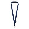 Lanyard de PET reciclado con cierre independiente "Tom" Estándar | Azul profundo | sin montaje de publicidad | no disponible | no disponible | no disponible