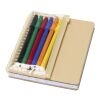 Set de cuaderno de tapa dura y rotuladores Squiggle B6 Natural