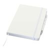 Set de cuaderno reciclado y bolígrafo Spectrum A5 blanco