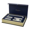 Set de bolígrafo y rollerball con caja de regalo "Graduate" Azul oscuro