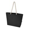 Bolsa Tote de playa de material reciclado GRS de 270 g/m² "Florida" Negro intenso-Negro intenso