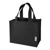Bolsa Tote con fuelle mini de algodón reciclado GRS de 220&nbsp;g/m² de 9&nbsp;l "Odessa" Estándar | Negro intenso | sin montaje de publicidad | no disponible | no disponible | no disponible